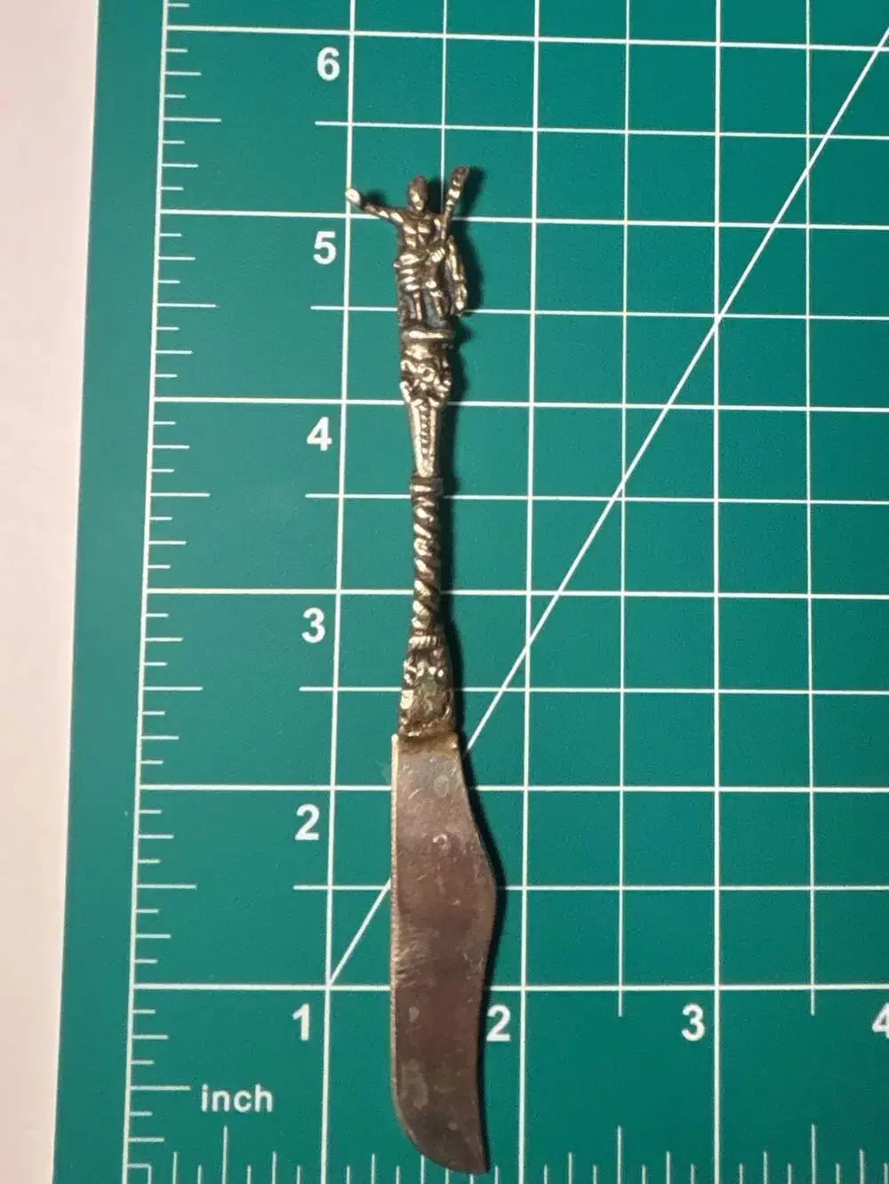 Vintage Italian Figural Handle Butter Knife Spreader Italy
